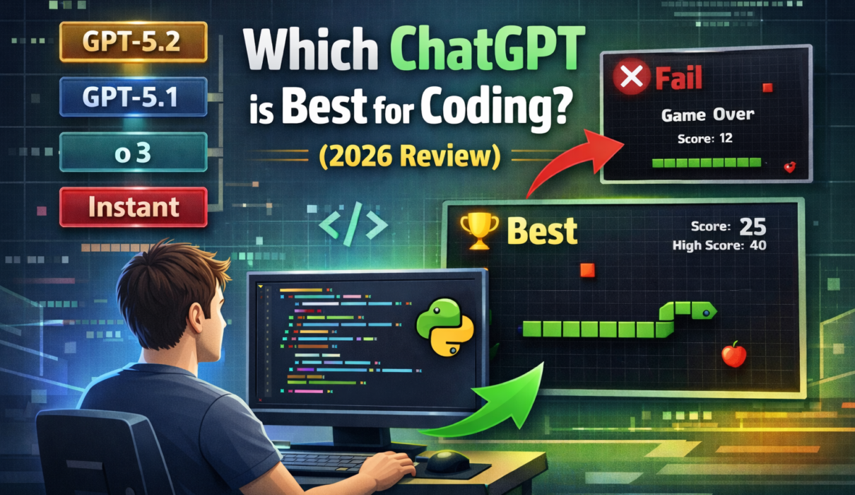 Benchmark results showing which ChatGPT is best for coding in 2026 (GPT-5.2 vs o3)