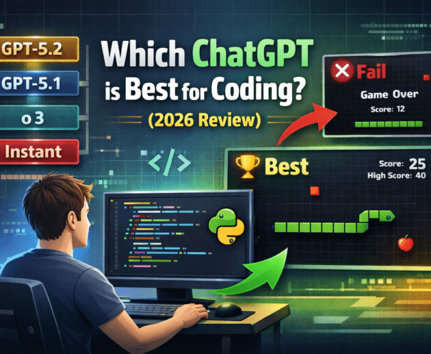 Benchmark results showing which ChatGPT is best for coding in 2026 (GPT-5.2 vs o3)