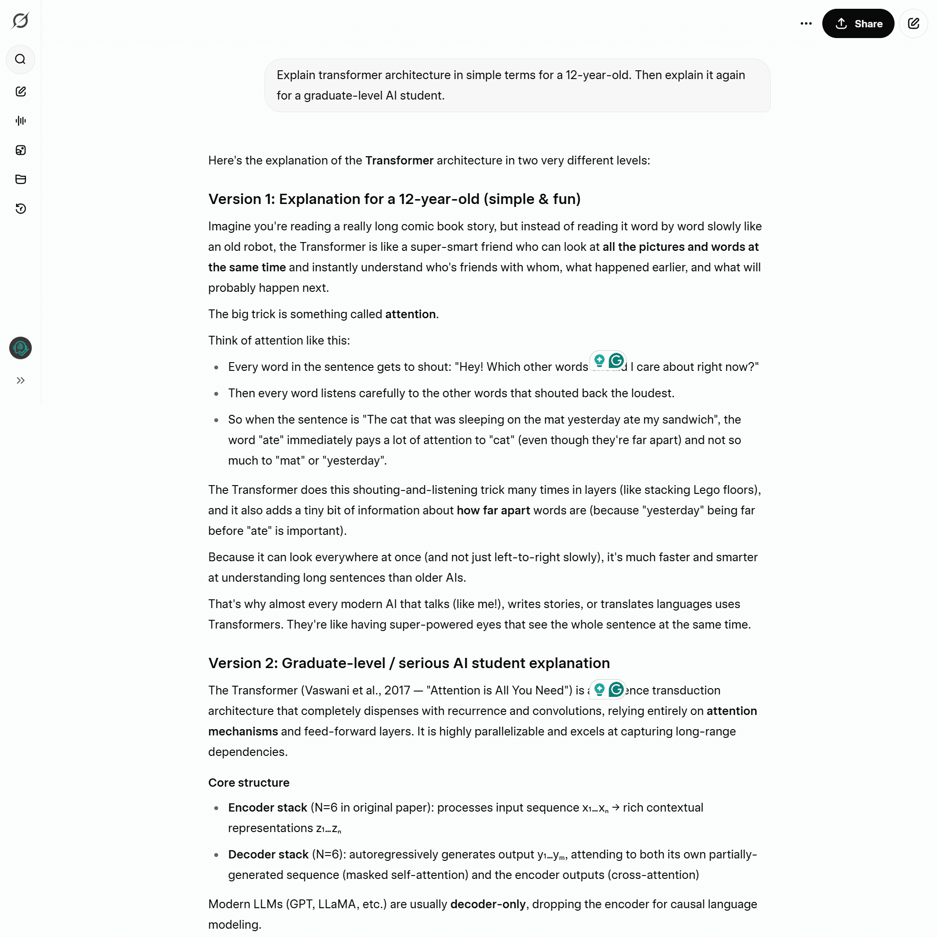 Grok_Test_14 Grok explaining Transformers using a comic book analogy to describe the Attention Mechanism.